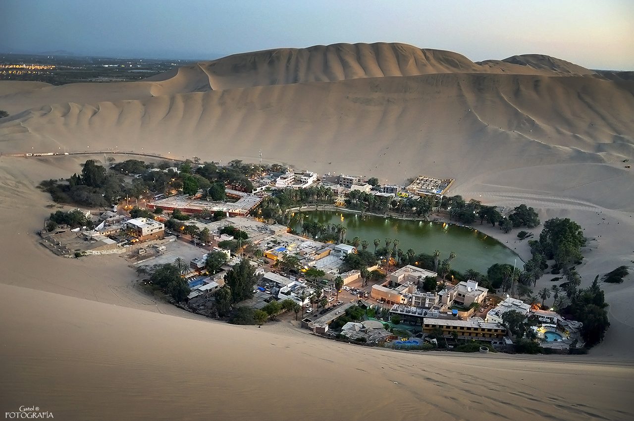 The desert oasis of Huacachina near Ica, Peru