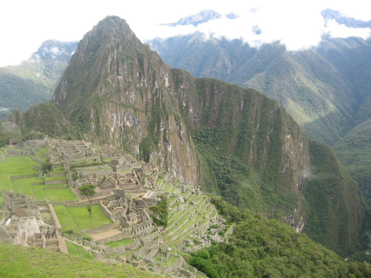 Hikers on the classic Inca Trail to Machu Picchu
