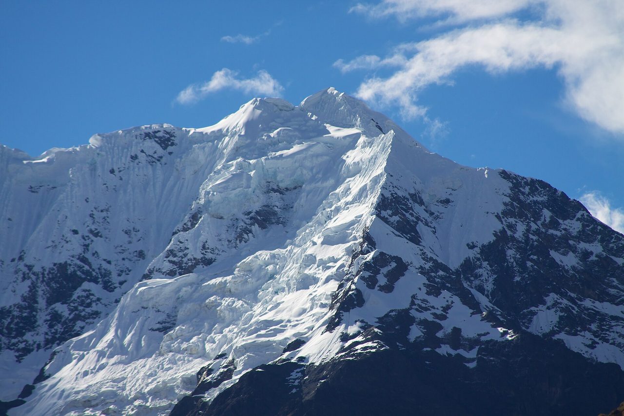 The snow-capped Salkantay mountain on the alternative Salkantay trek