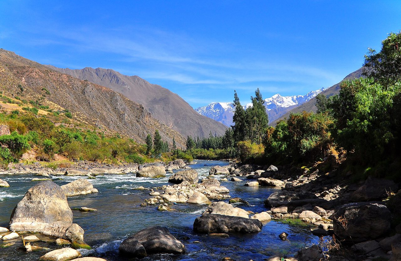 The Sacred Valley of the Incas along the Urubamba River