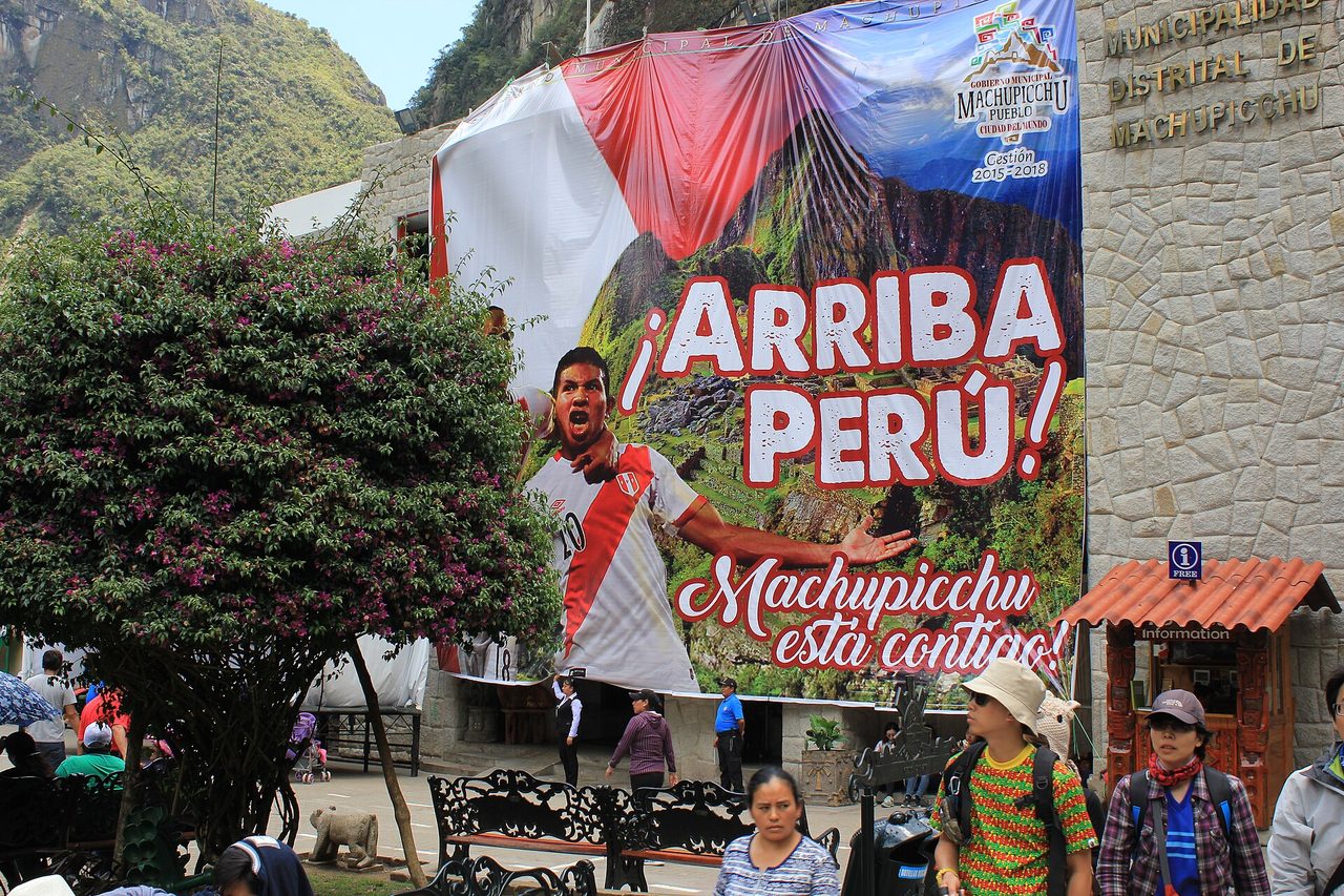The main plaza of Aguas Calientes, Machu Picchu Pueblo