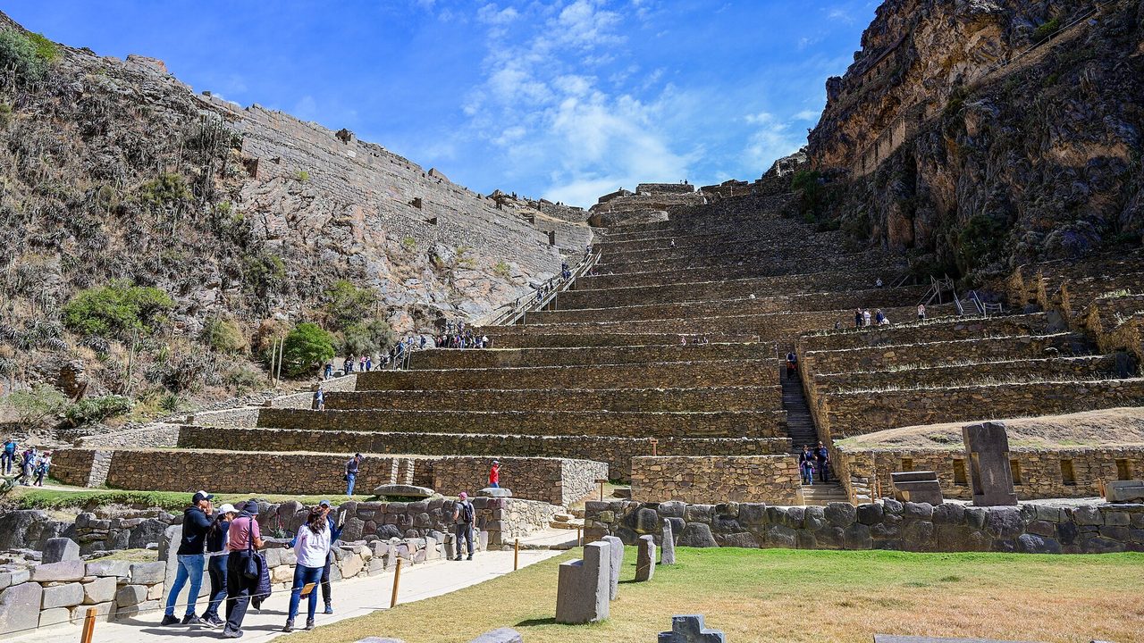The Inca terraces of Ollantaytambo, the Sacred Valley stop on the way to Machu Picchu